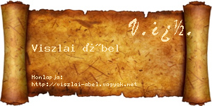 Viszlai Ábel névjegykártya